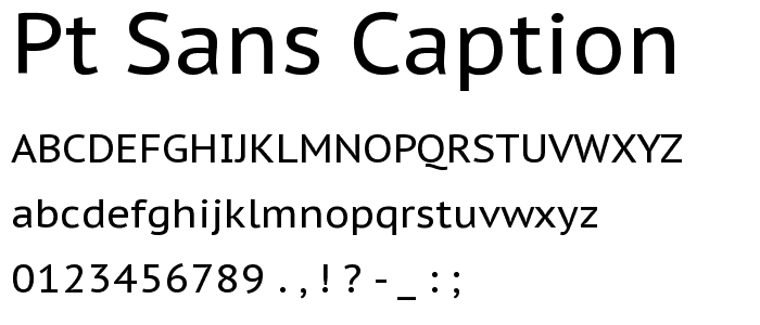 PT Sans Caption font